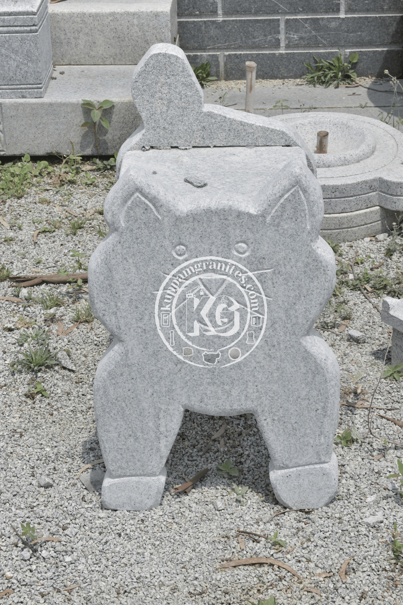 Granite Cat Sculpture