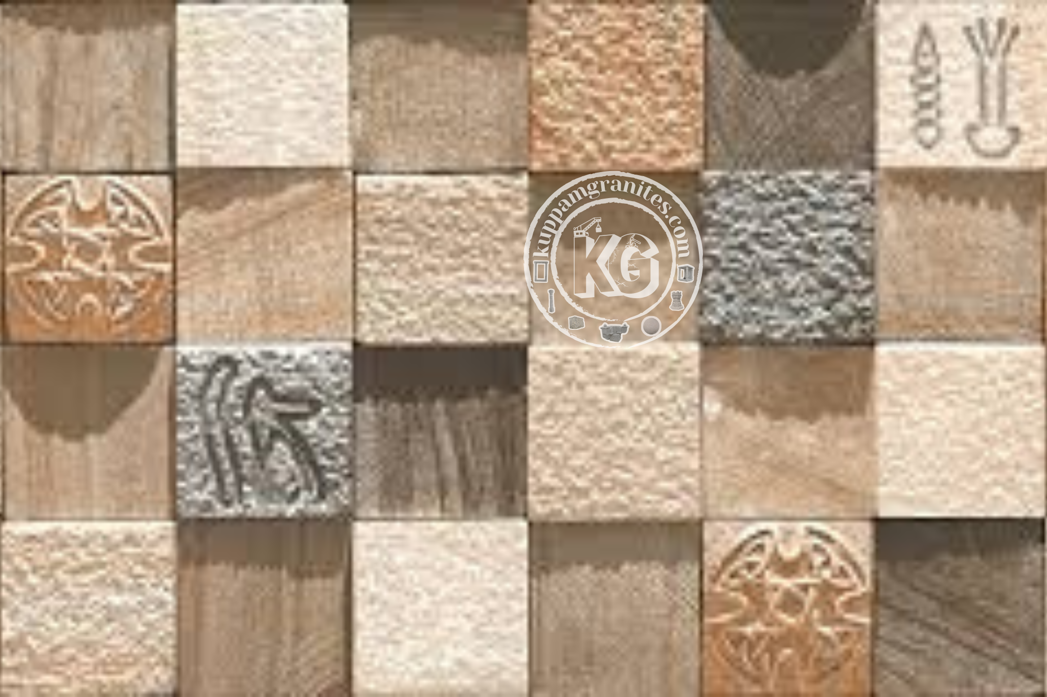 Decorative Textured Ceramic Tile Pattern